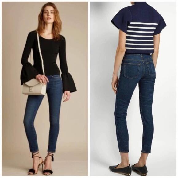 Khaite Kassandra Mid Rise Ankle Skinny Jeans - Size 28x26 - Picture 1 of 12